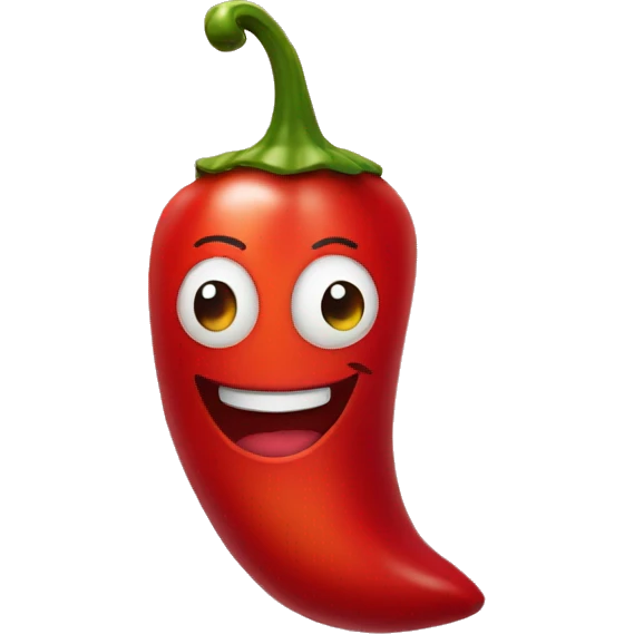 red chili pepper smiling emoji