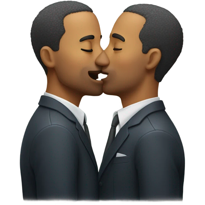 Two men kissing emoji