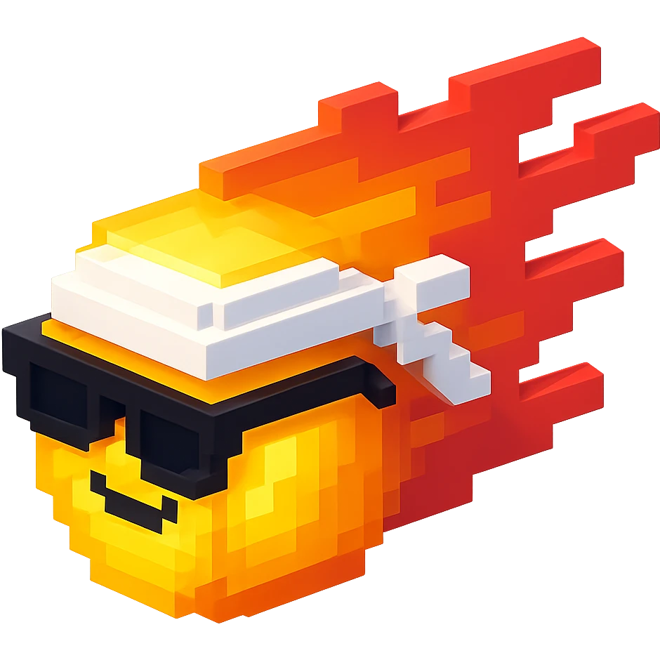 светящиеся комета в солнцезащитных очках и в белой дюраге, no background emoji