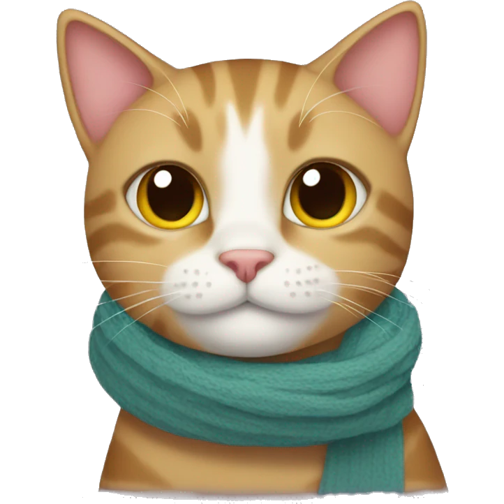 Cat with scarf emoji