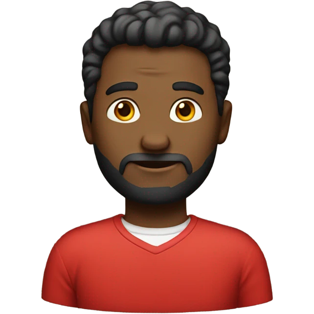 Red tshirt smart man emoji