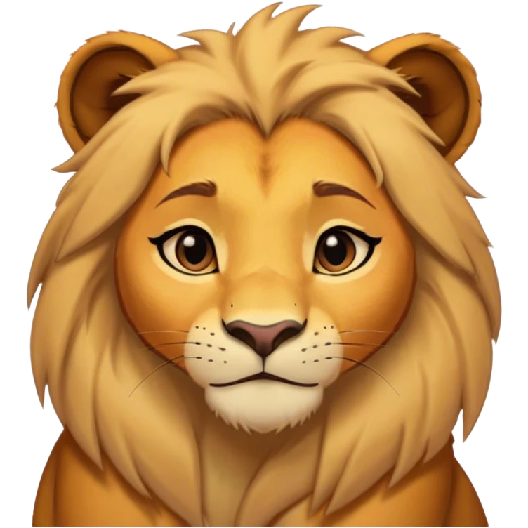 Sarabi girl ( the Lion King) without mane emoji