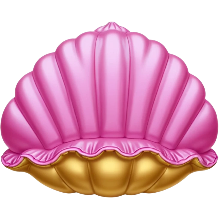 gold rococo pink inflatable puffy shell pastry emoji