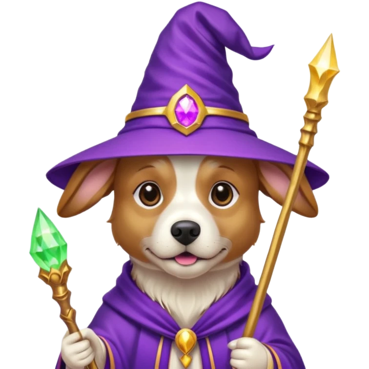 Dog wizard emoji