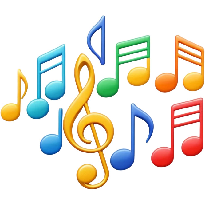 signos de musica de colores emoji