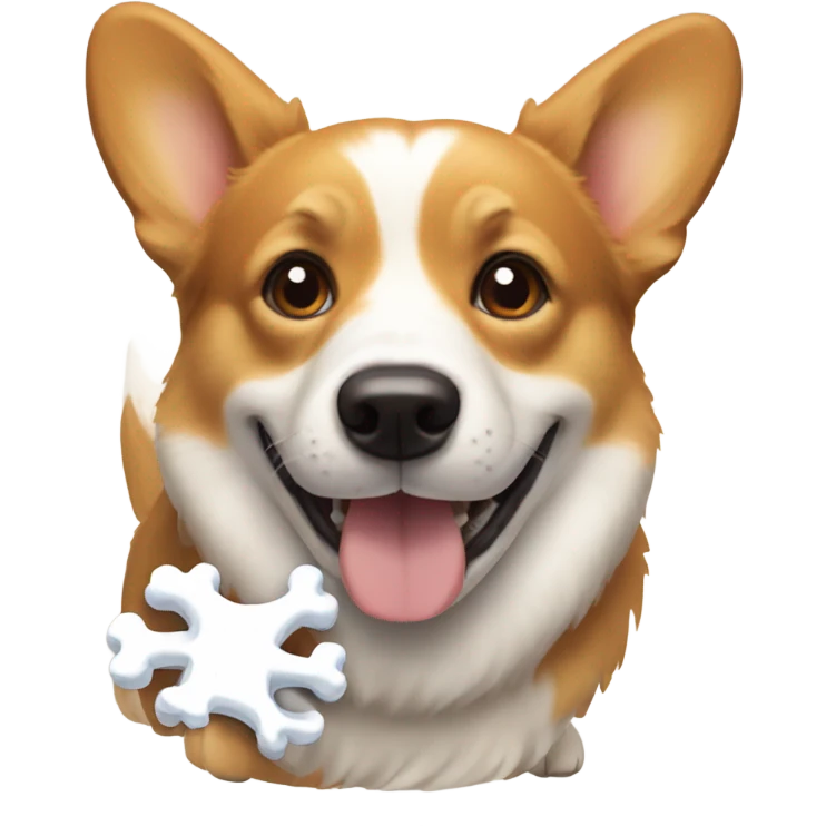 Corgi with a bone  emoji