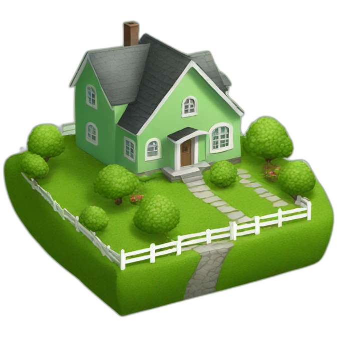 house on green hill emoji