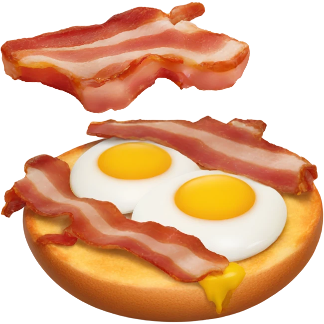 eggs eating bacon emoji