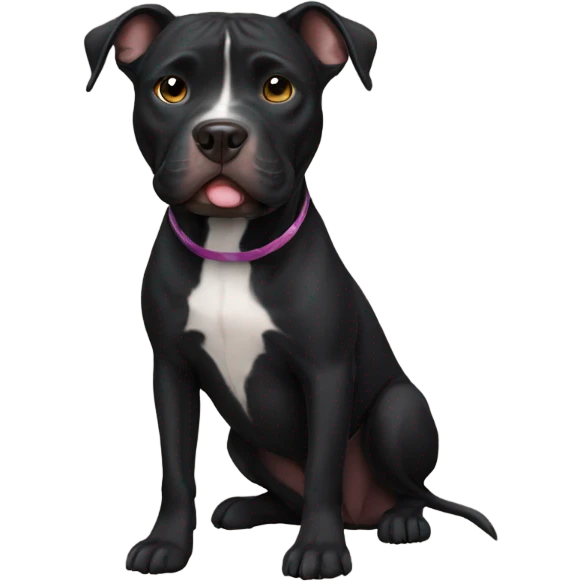 black pitbull  emoji