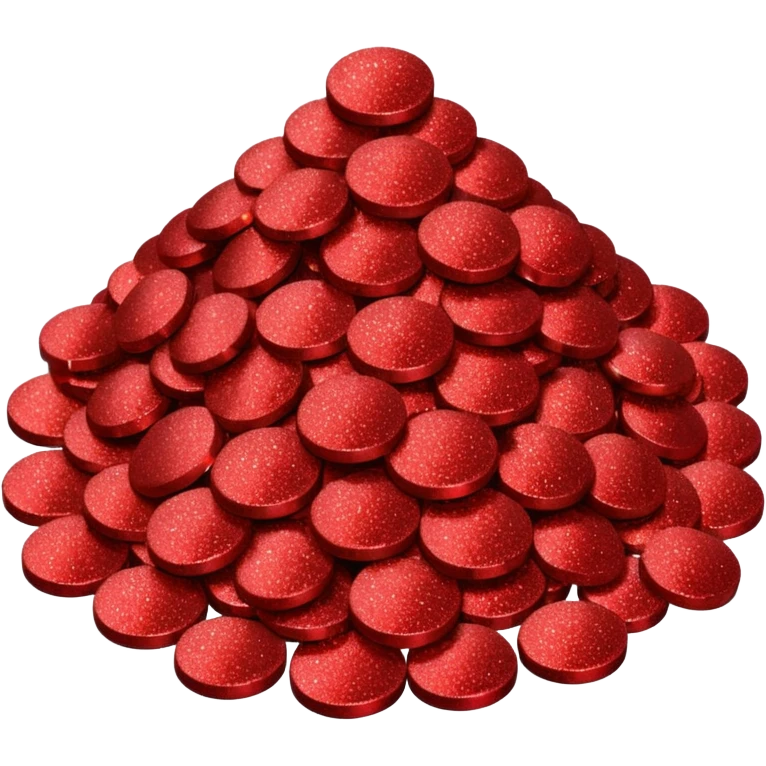red glitter dislike emoji