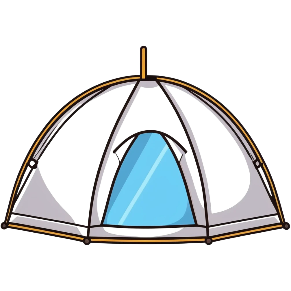 elegant dome tent with panoramic windows and luxury interior emoji