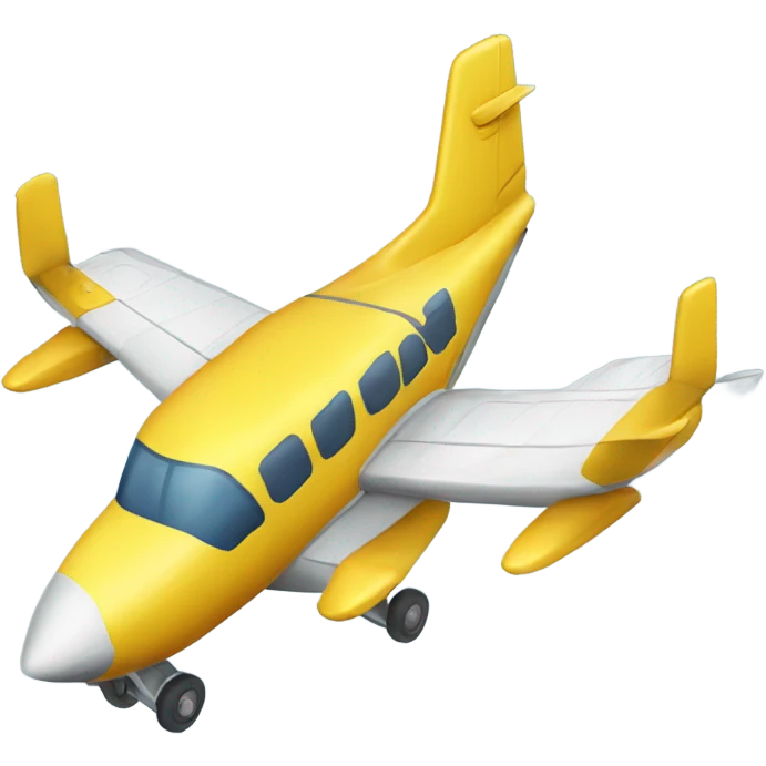 Small airplane yellow tail tracker  emoji