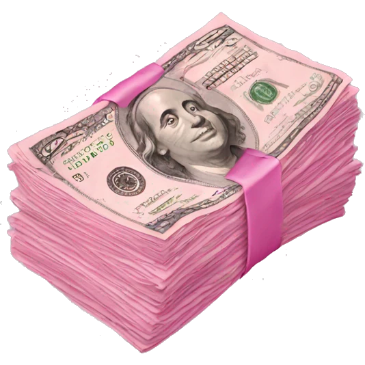 Pink money emoji