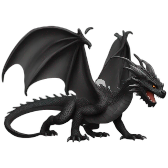 Dragon black emoji