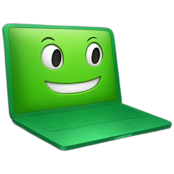 Green MacBook emoji