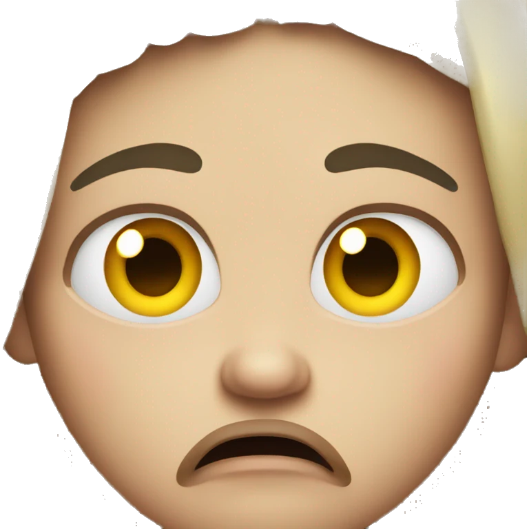 angry but sad emoji