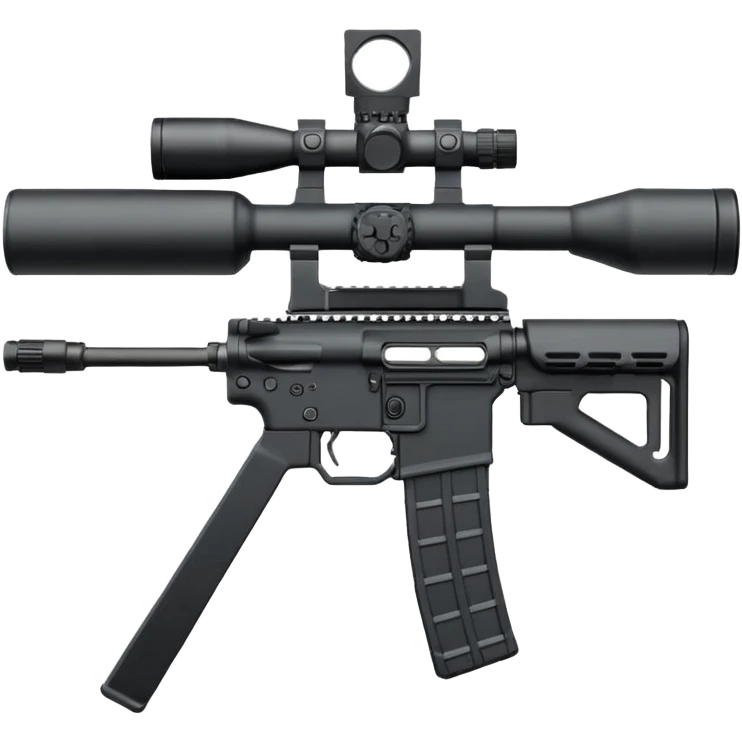 AR-15 drum mag and scope emoji