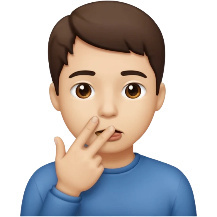 Finger in mouth emoji