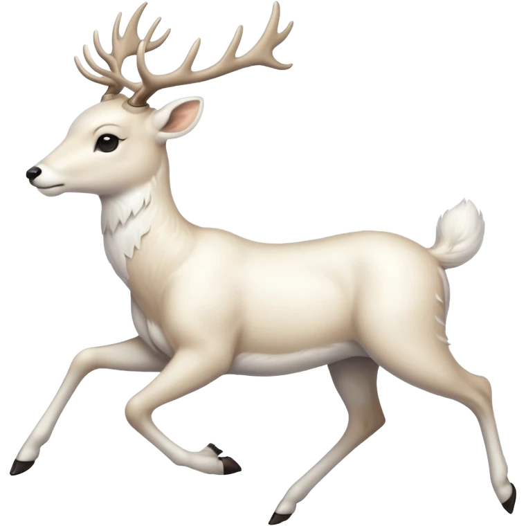 running white dear emoji