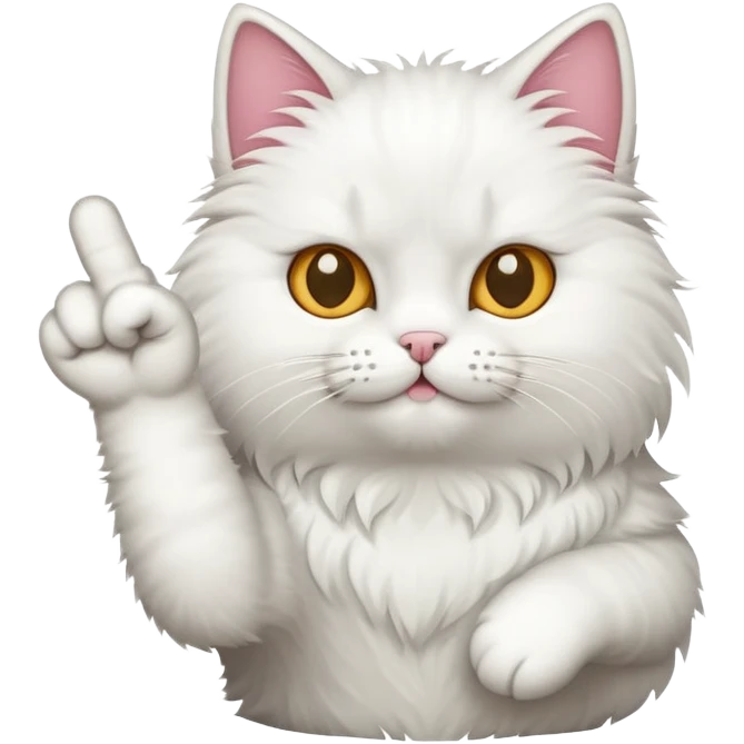 cat show big f*ck finger emoji