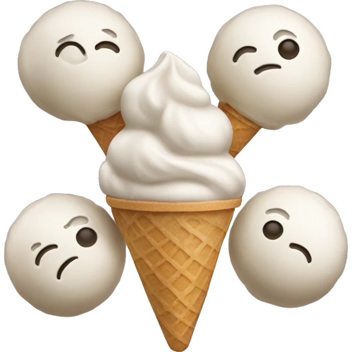 3 balls of ice cream emoji