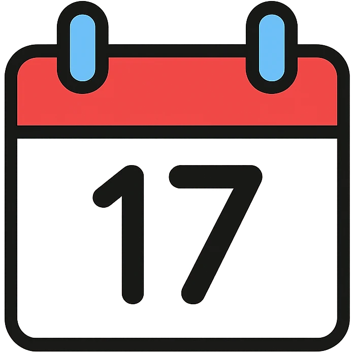 icon logo for an open source self-hosted calendar app, inspired by the Fantastical app, modern, clean, with a calendar page motif, in color outline style emoji