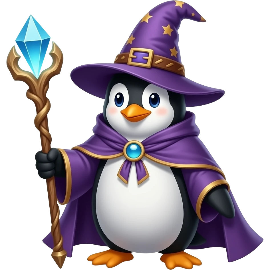 Penguin Wizard emoji