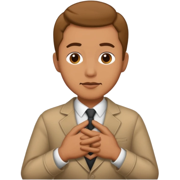 ایسا تصویر بناو جس میں ارتعرل کا عثمان جیسا بندہ دل پر ہاتھ رکھے ہوئے تابعداری کے حالت میں نظر ائے۔ emoji