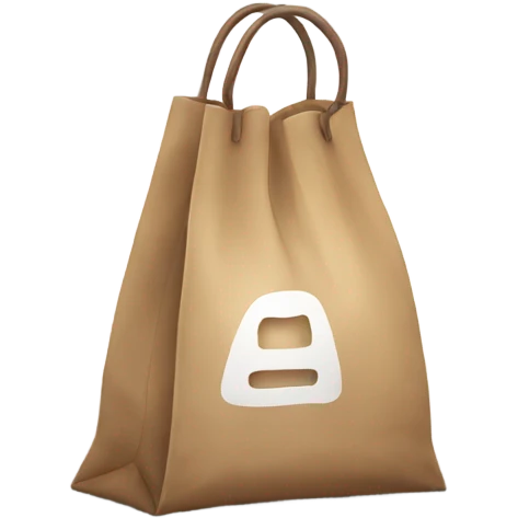 A bag with white  emoji
