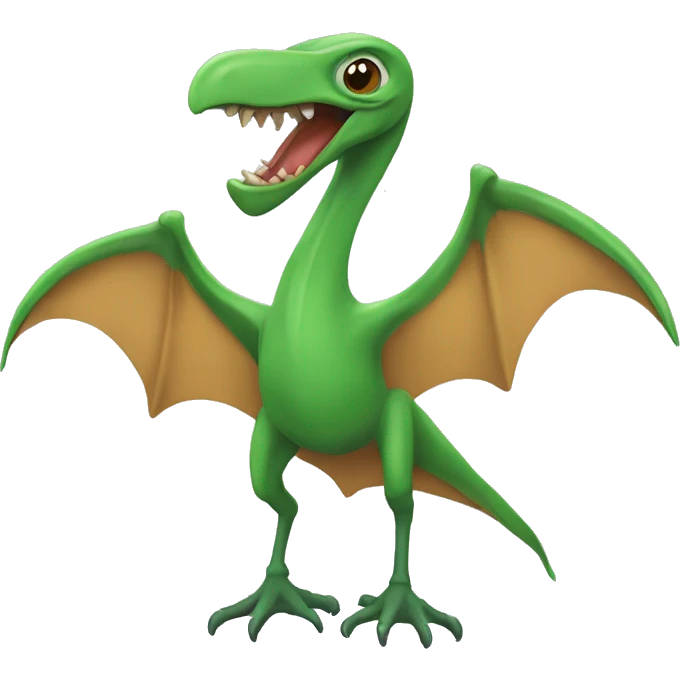 pterodactyl with hand two legs (green skin) emoji