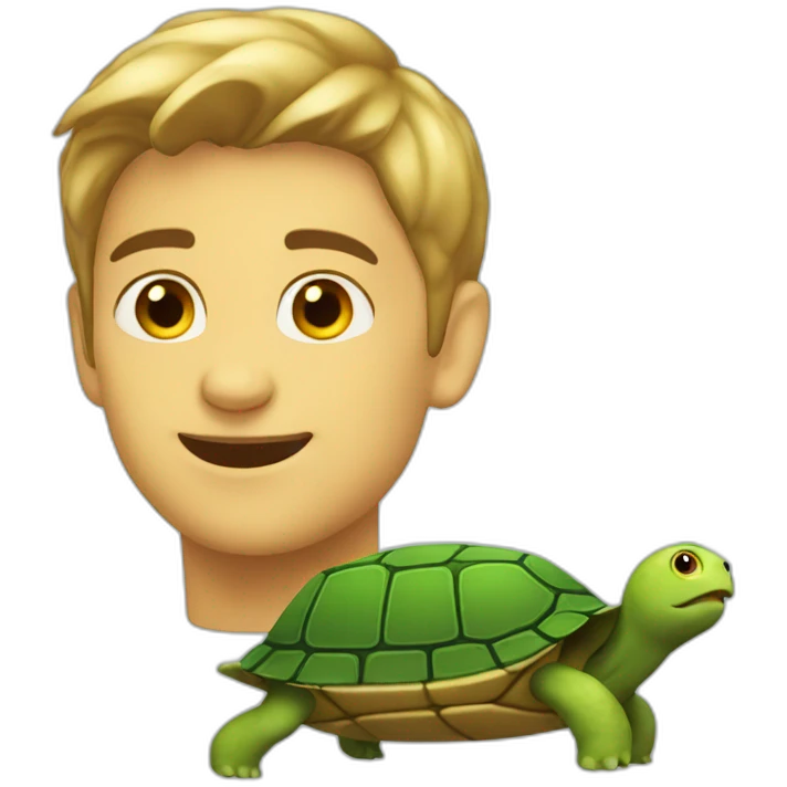 Turtle faster than a car emoji