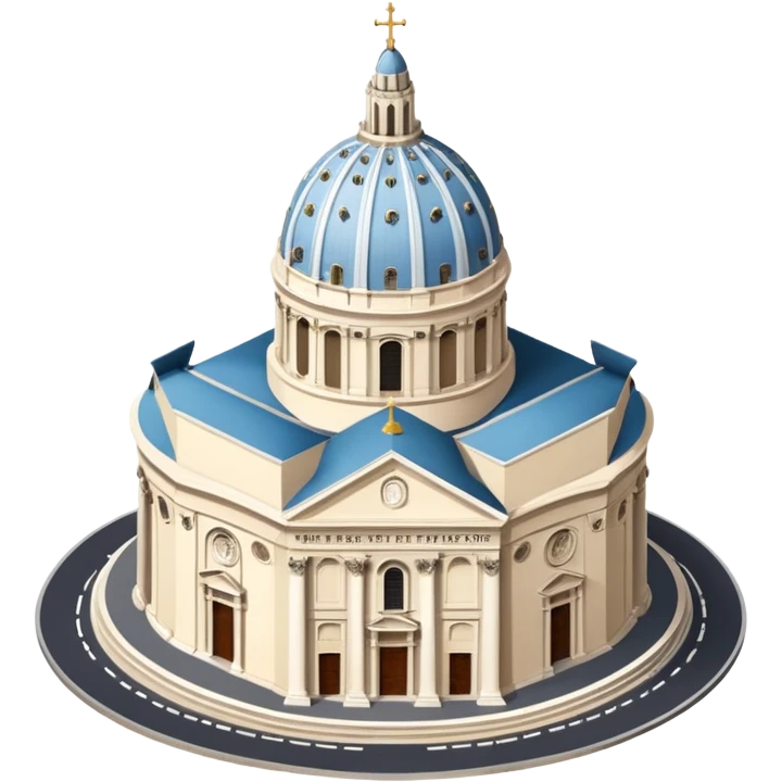 saint peter's church rome 
no frame, no squared style
aereal view from up emoji