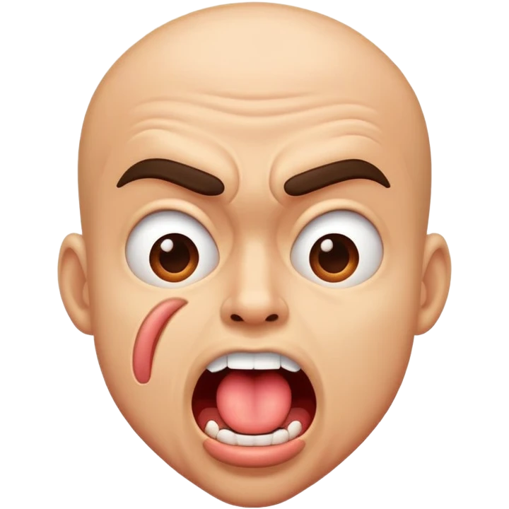 A man violently shaking his tongue back and fourth  emoji