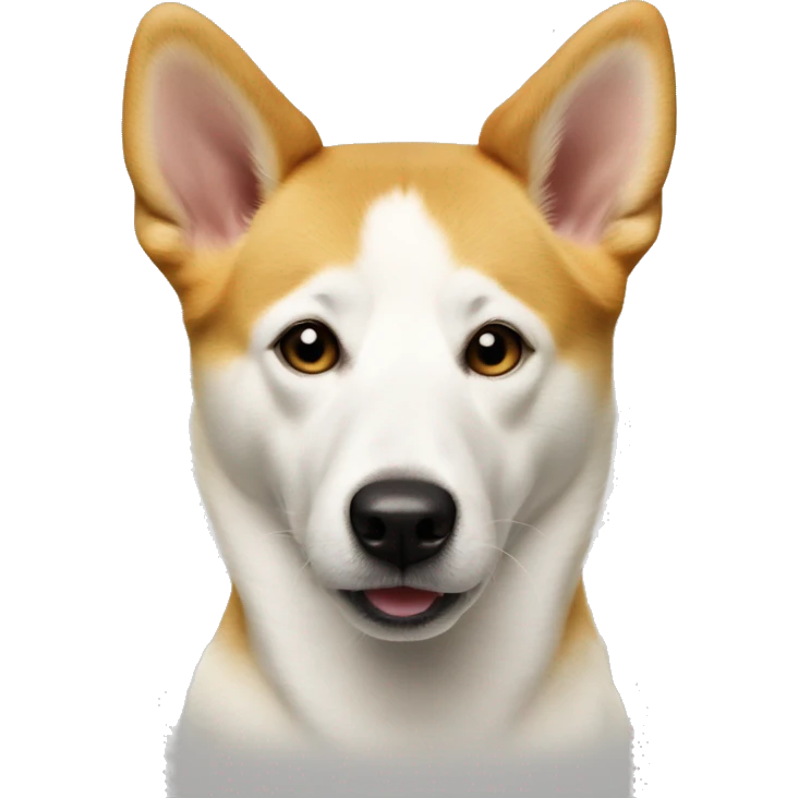 canaan dog with floppy ears emoji
