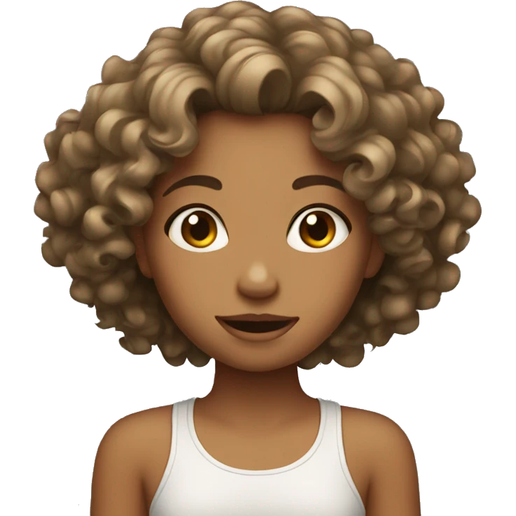 Girl with curly hair  emoji