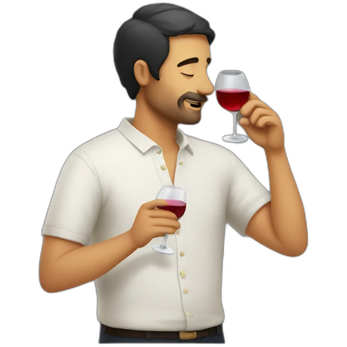 spanish person drinking wine emoji