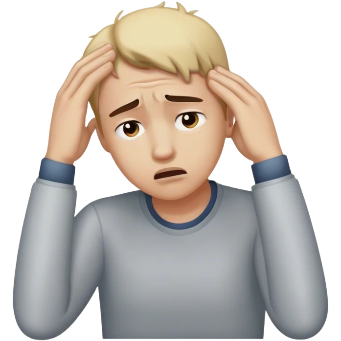 a hand to the forhead frustrated emoji