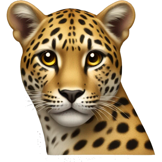 Uma onça pintada com um lírio  emoji