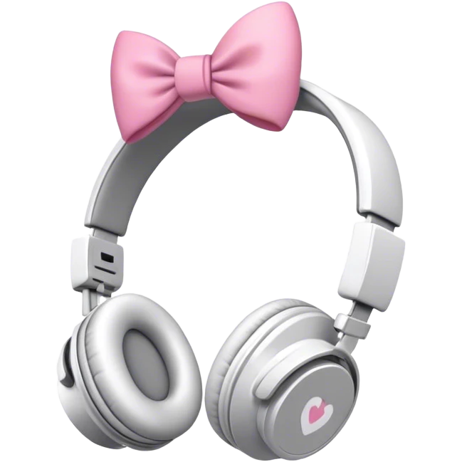 headphones with bows emoji