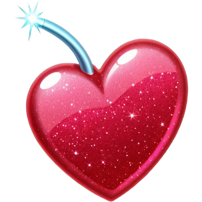 red glitter tick emoji