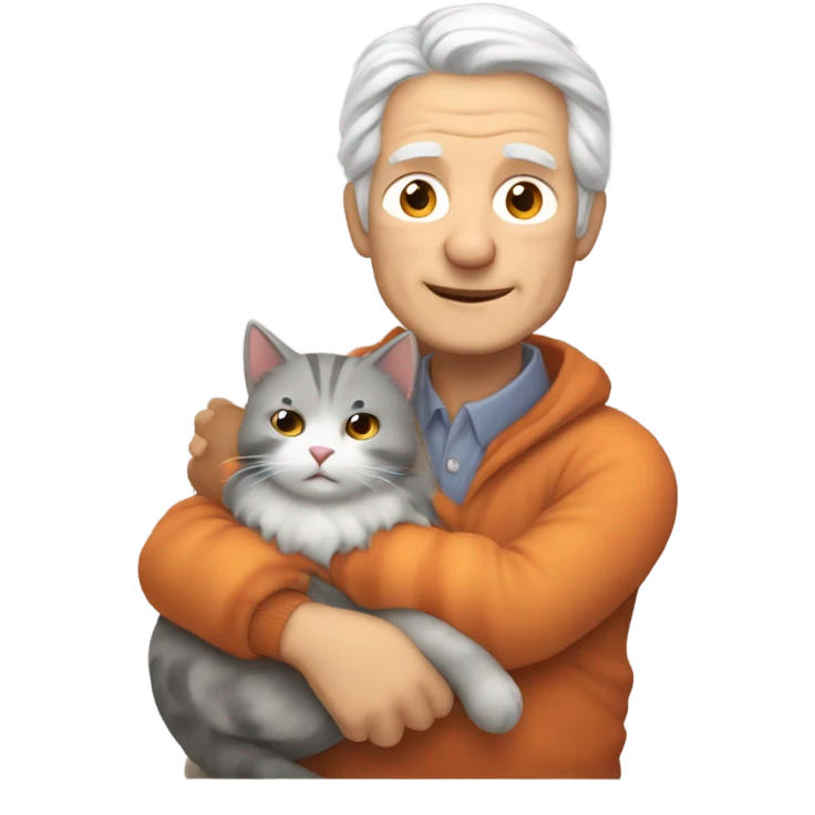 GRAMPA WITH A CAT emoji