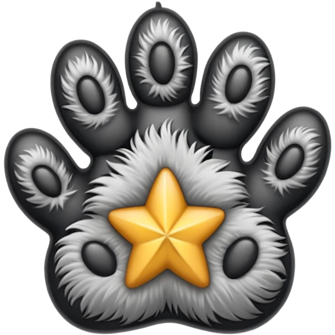 paw print with a star emoji