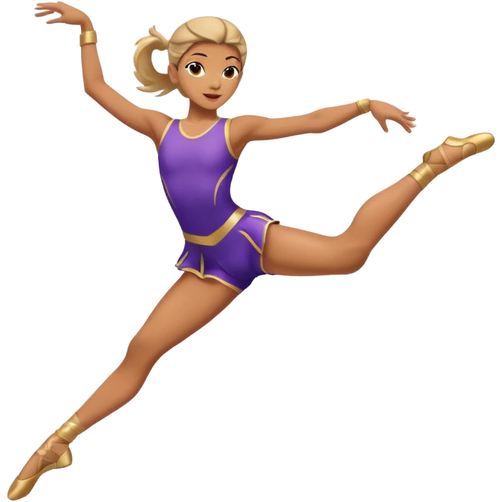 Dancer doing a leap emoji