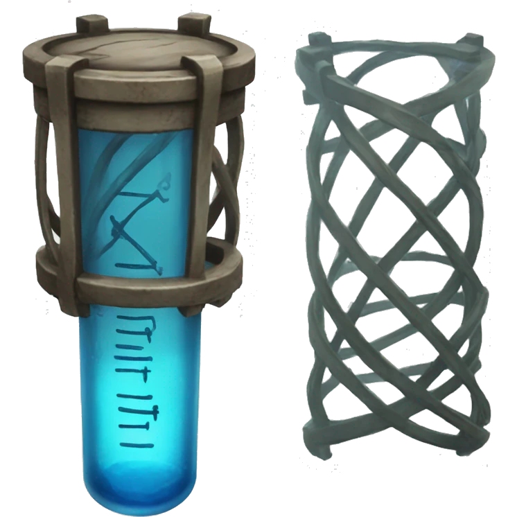 Vial with blue double helix inside from resident evil  emoji