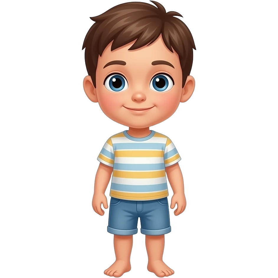 Niño descalzo emoji