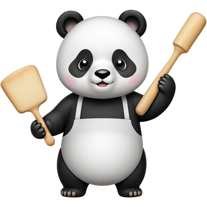 Panda bear baking emoji