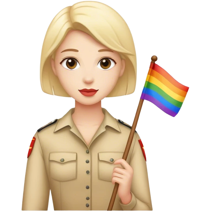 woman with lgbt flag emoji