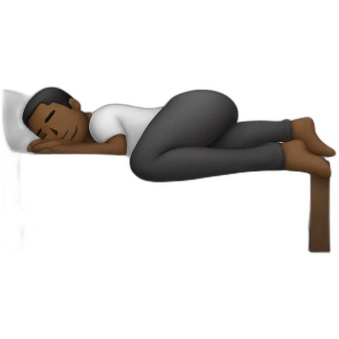 muscular black man sleeping emoji