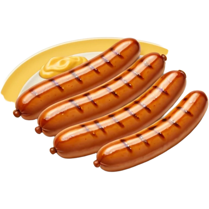 small sausages with mustard emoji