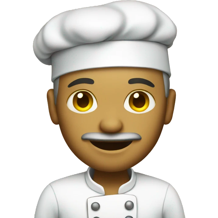 Chef, yellow skin,  emoji